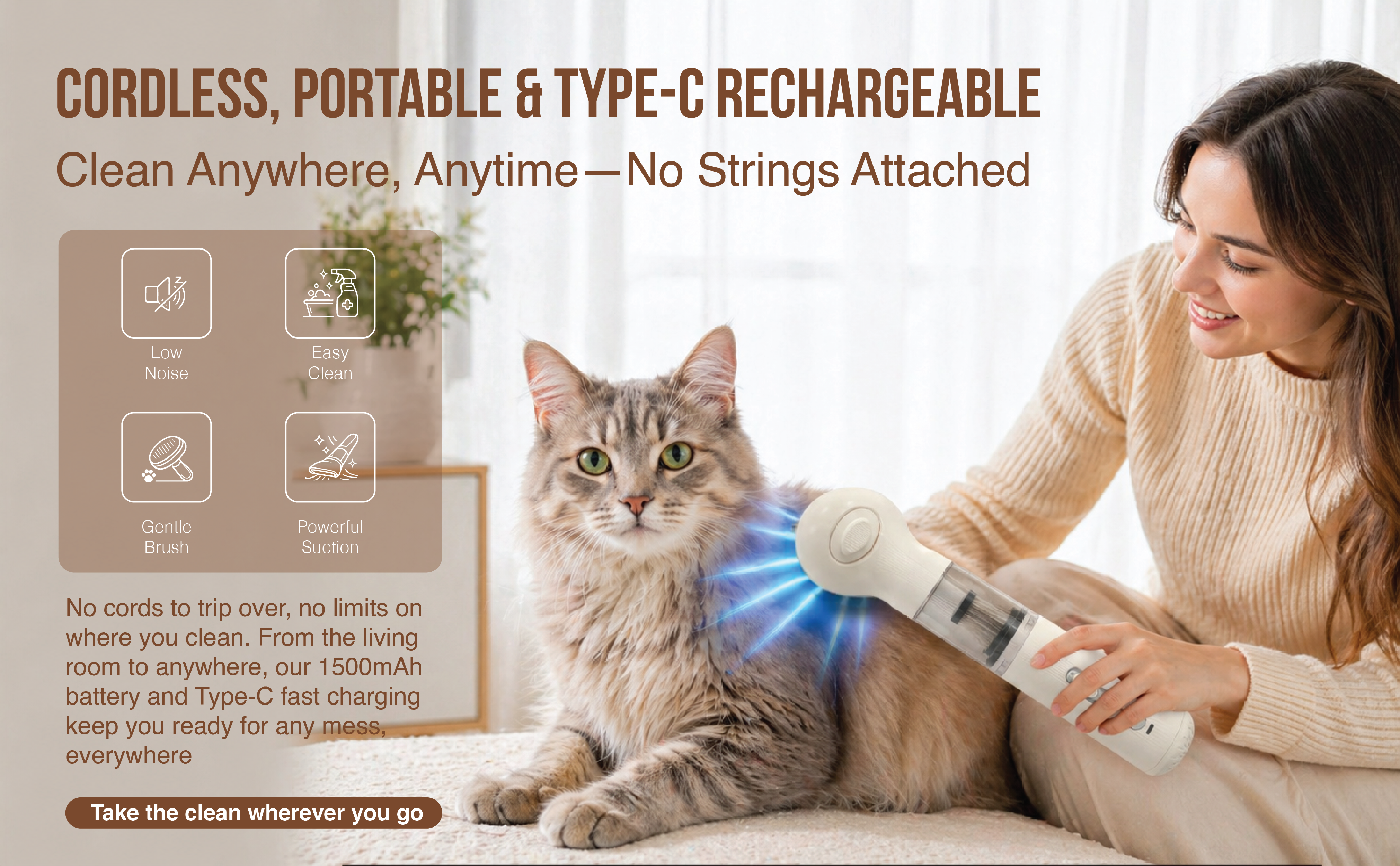 Stop Fighting Cat Hair — The FurSo Pet VacuBrush Changes Everything