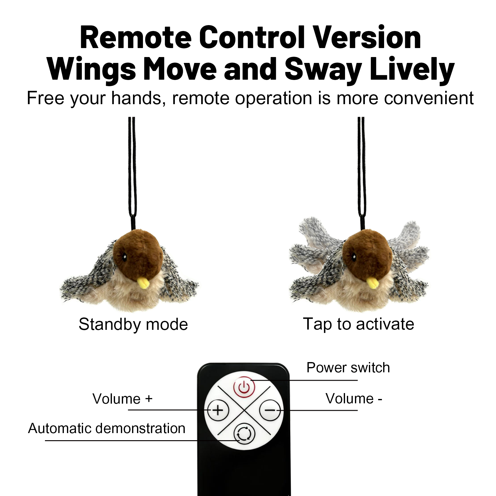 FurSo Pounce Bird interactive toy with catnip attachment for indoor cats