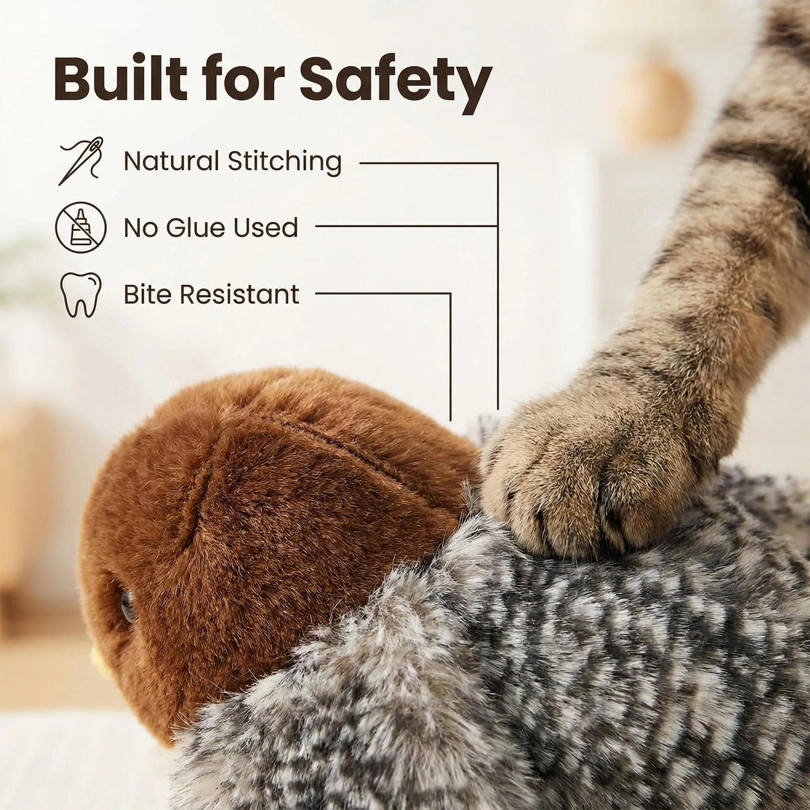 FurSo Pounce Bird remote control showing range and easy operation