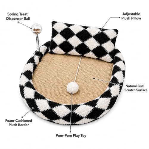 FurSo cat scratcher bed features overview