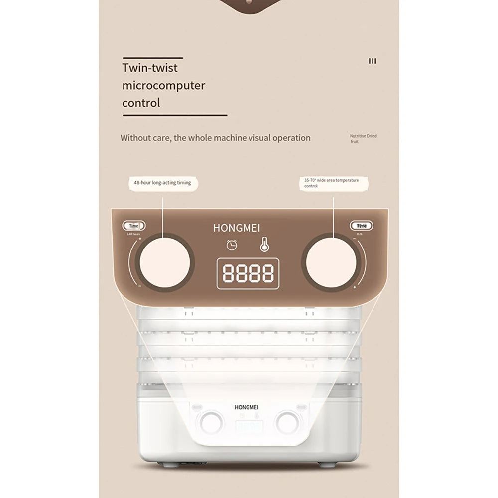 5 Layer Smart Electric Food Dryer for Fruit and Vegetable