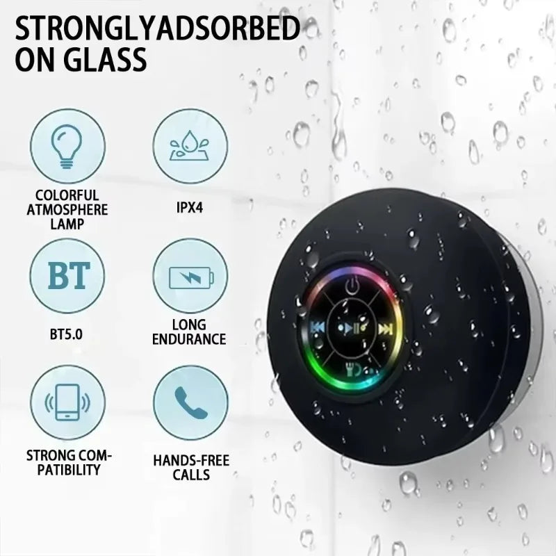 Portable Waterproof Bluetooth Bathroom Wall Speaker
