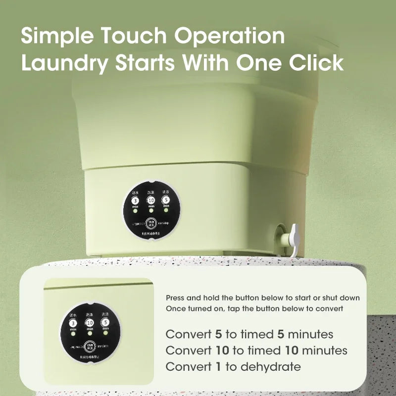 Foldable Washing Machine for Travels and Small Items