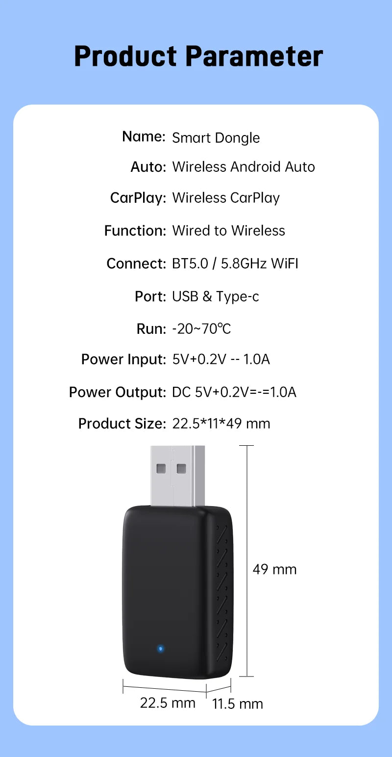 2 in1 Wireless Carplay Adapter