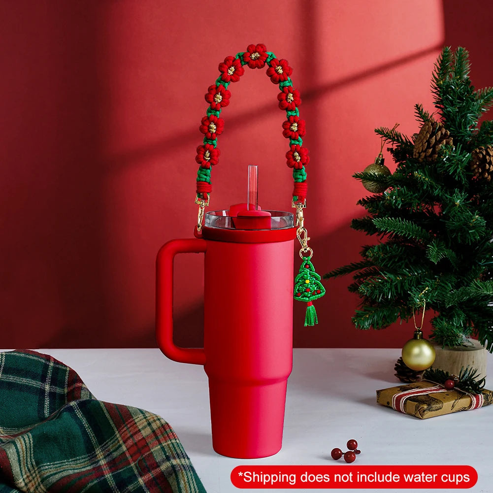 Christmas Portable Bottle Carrying Strap for Stanley 8-40oz Cup