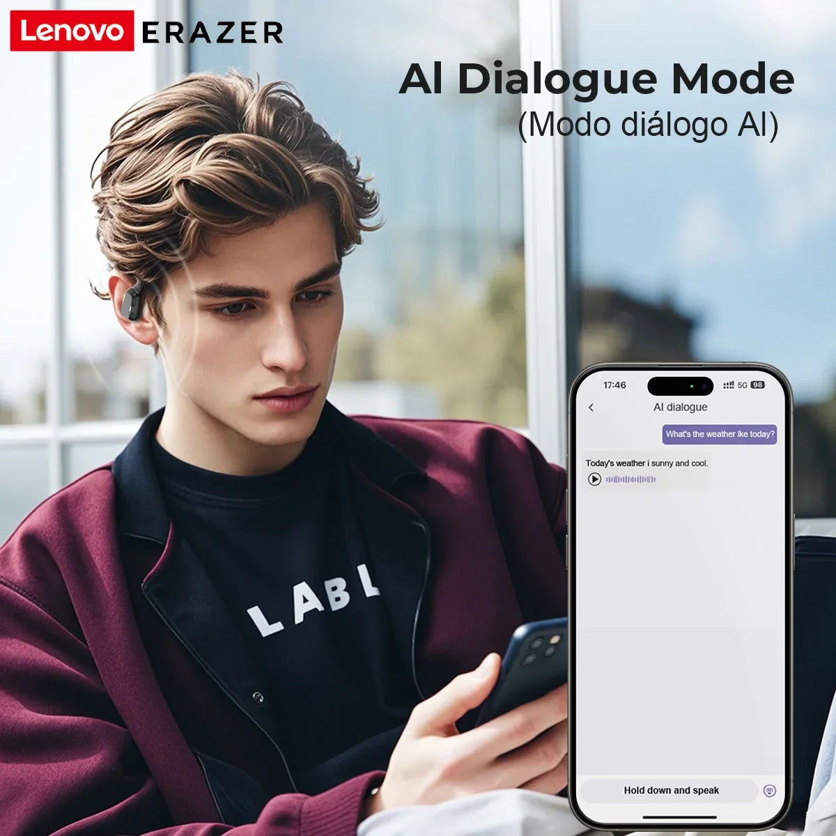 AI Earphone Translator Bluetooth Headset!