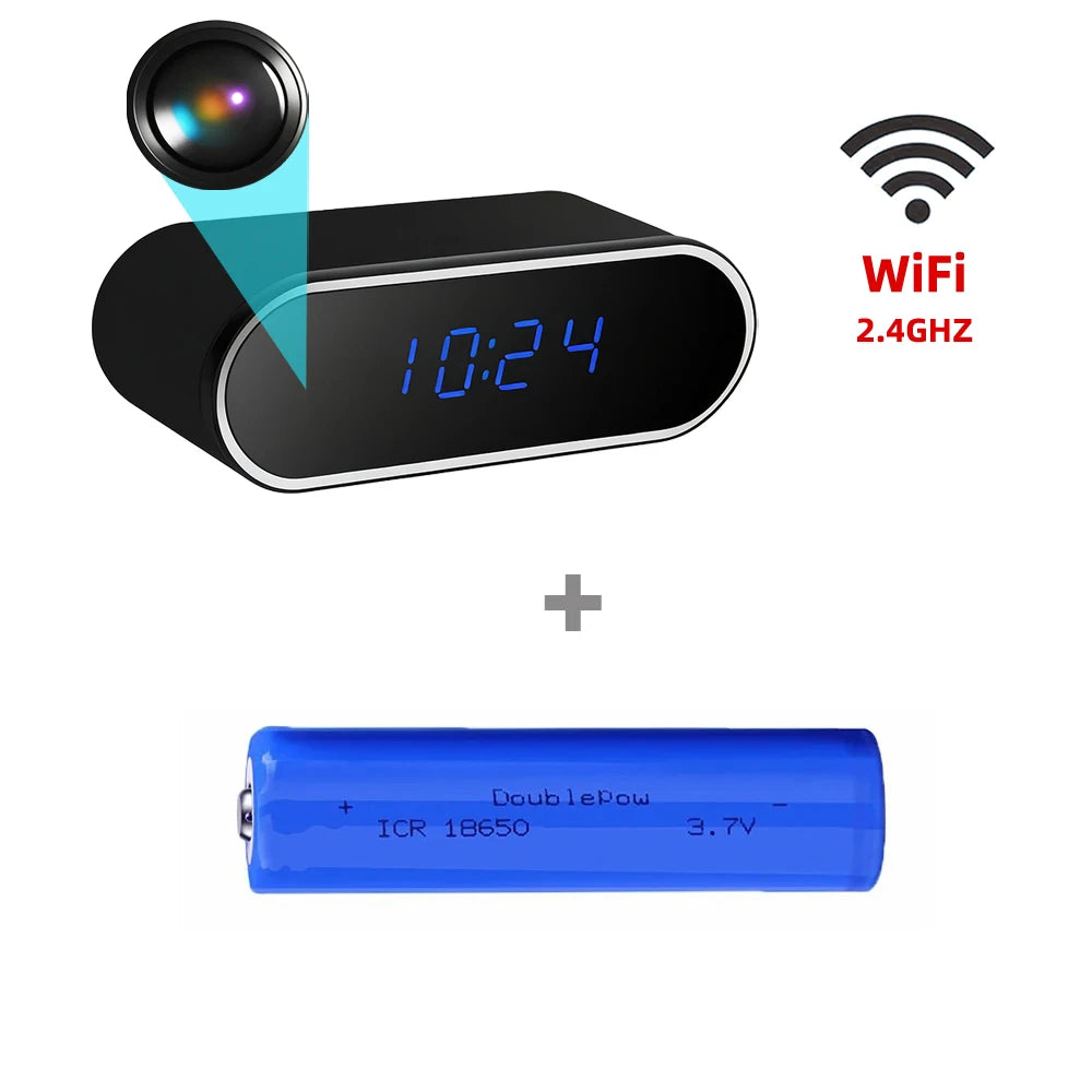 Wireless Clock with Mini Hidden Camera - HD 4K Camera