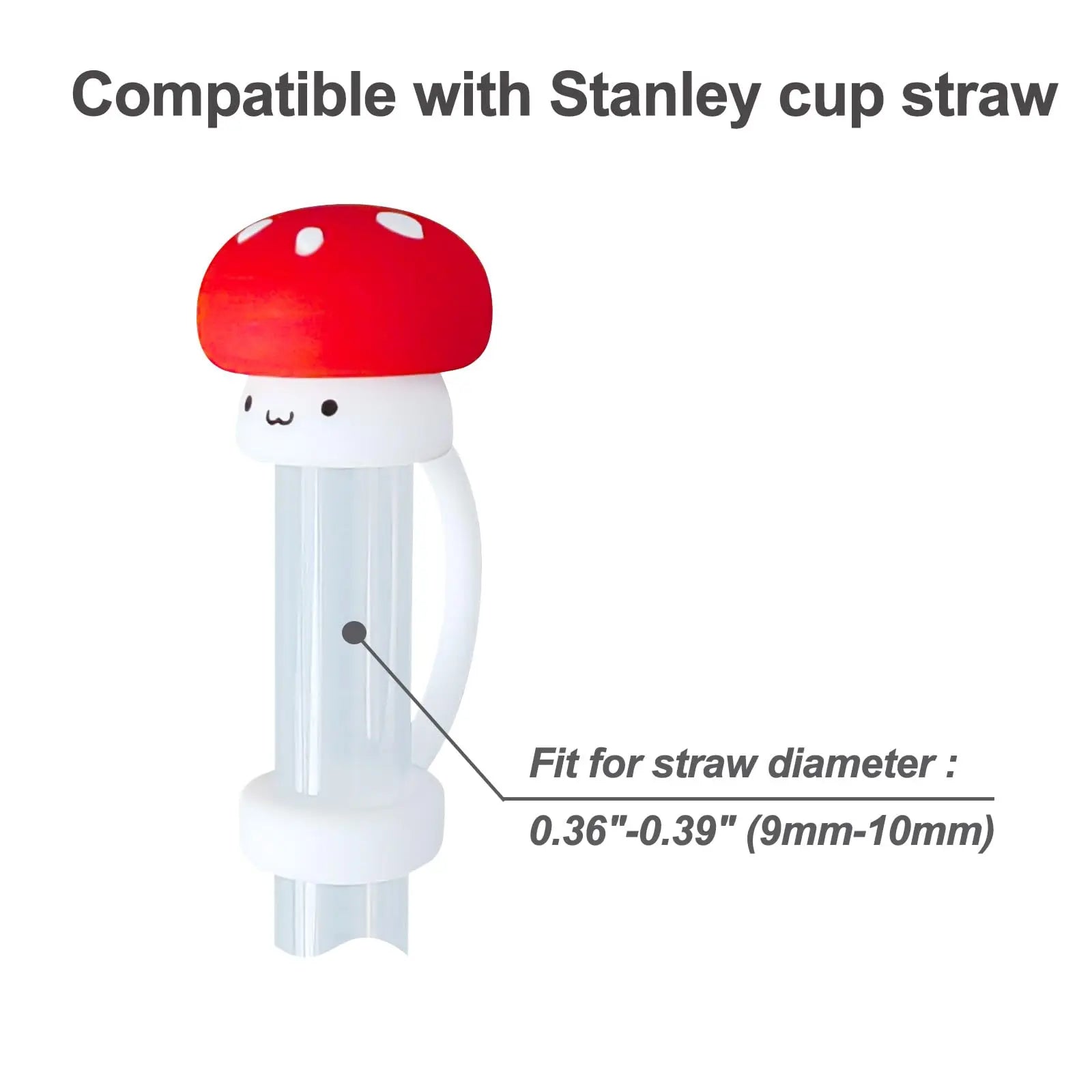 4 Pieces of Mushroom Straw Cap for Stanley Cup 30 40 oz
