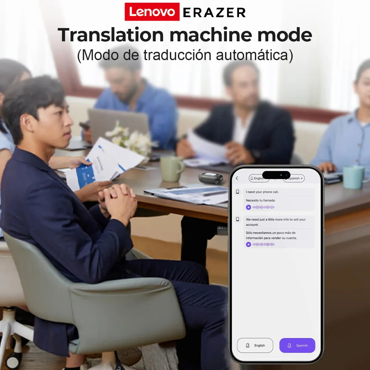 AI Earphone Translator Bluetooth Headset!
