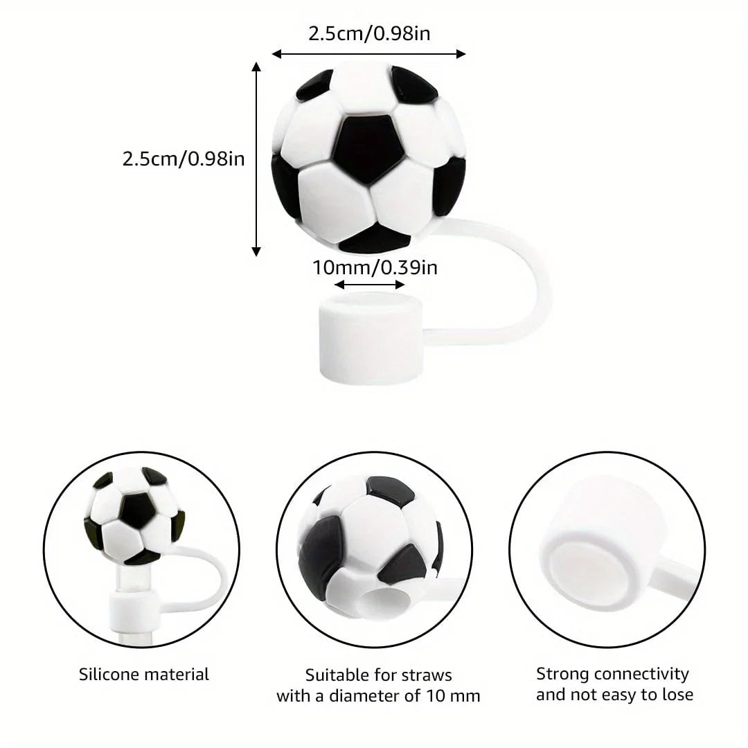 3 Pieces Football Straw Tips Cover For Stanley Cup