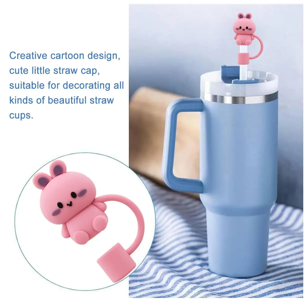 Cute Straw Cover Cap For Stanley 30&40 Oz Tumbler