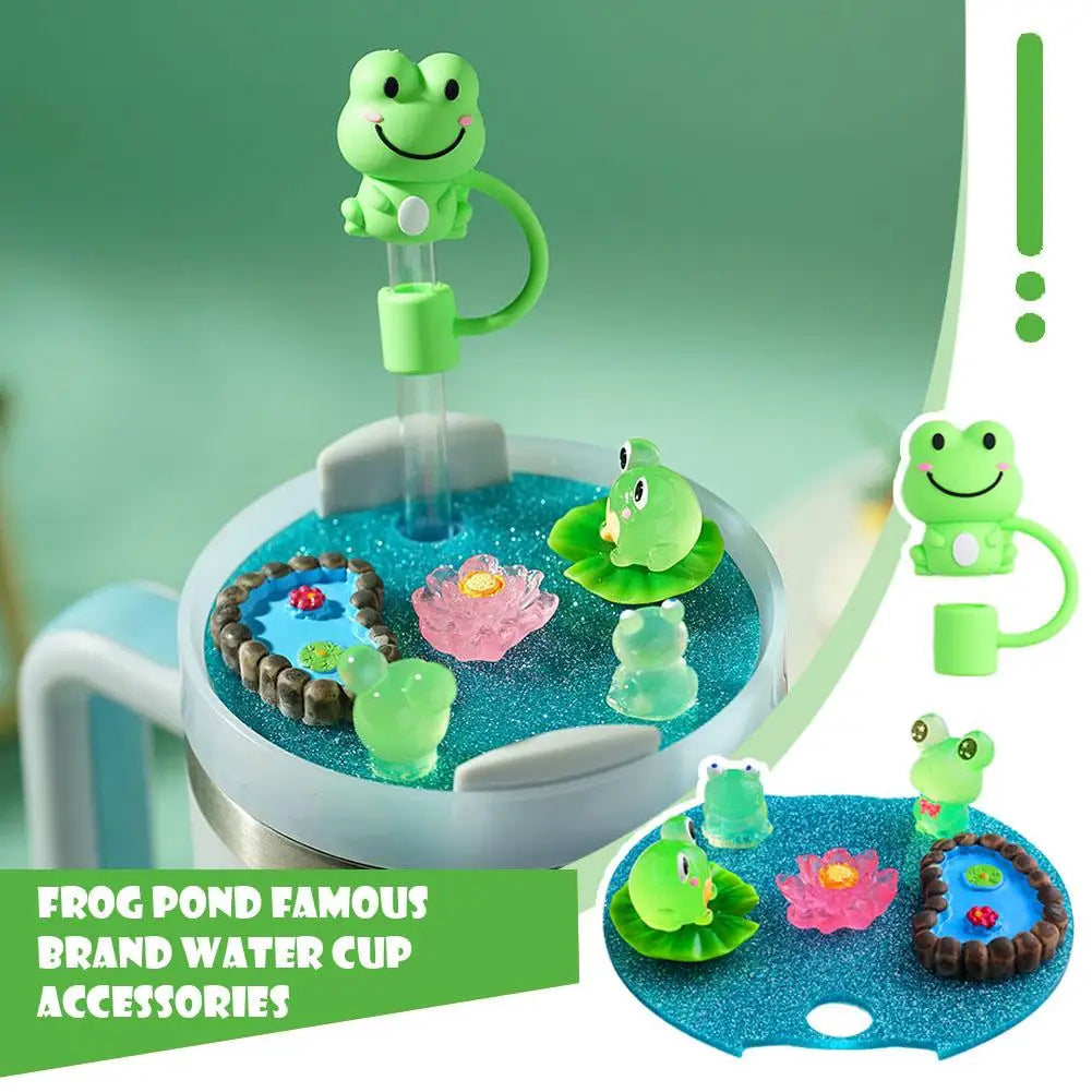 40 Oz Blue Frog Pond Glistening Cup Cover For Stanley