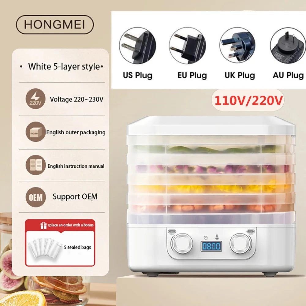 5 Layer Smart Electric Food Dryer for Fruit and Vegetable