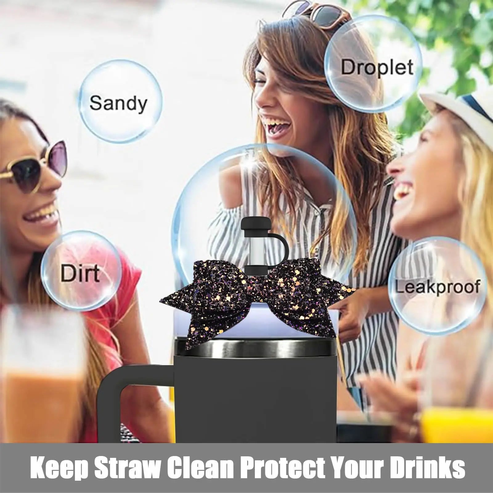 2 Pieces Straw Cap Bow For Stanley Cup Accessories