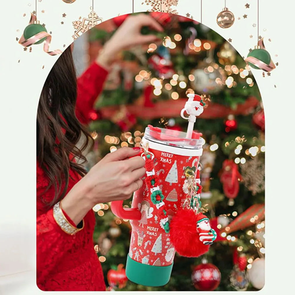 7 Pieces Christmas Accessories Set for Stanley 40oz Tumbler