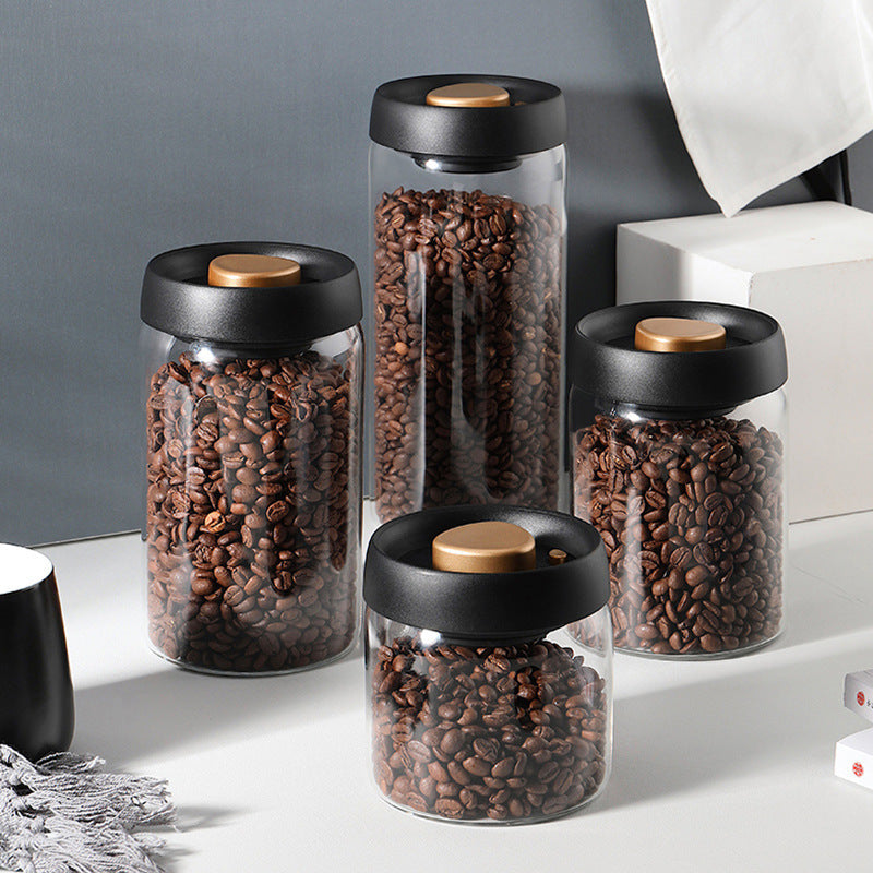 Coffee Beans & Powder Vacuum Glass
