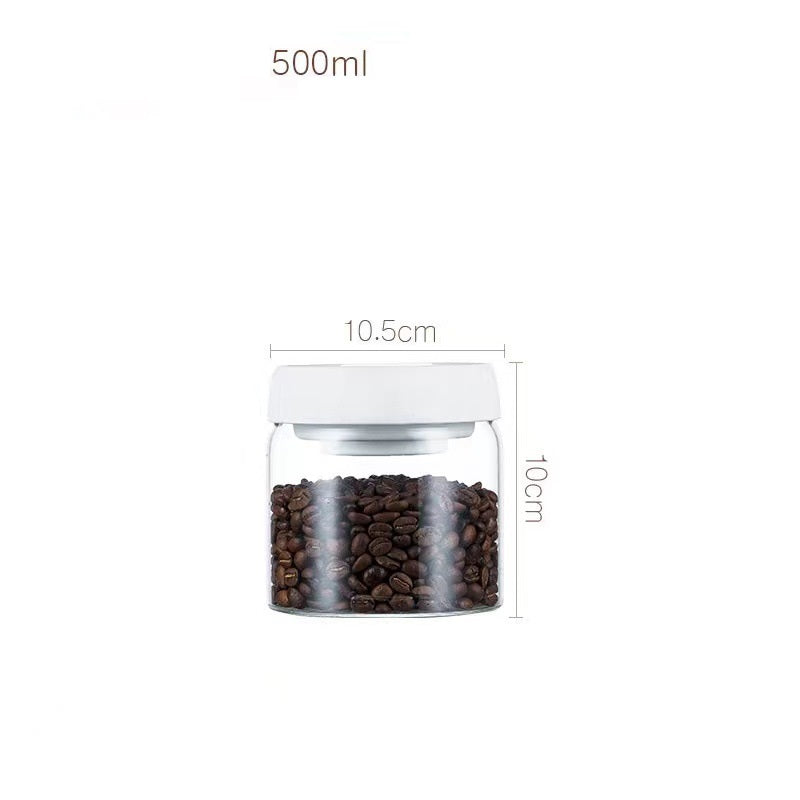 Coffee Beans & Powder Vacuum Glass