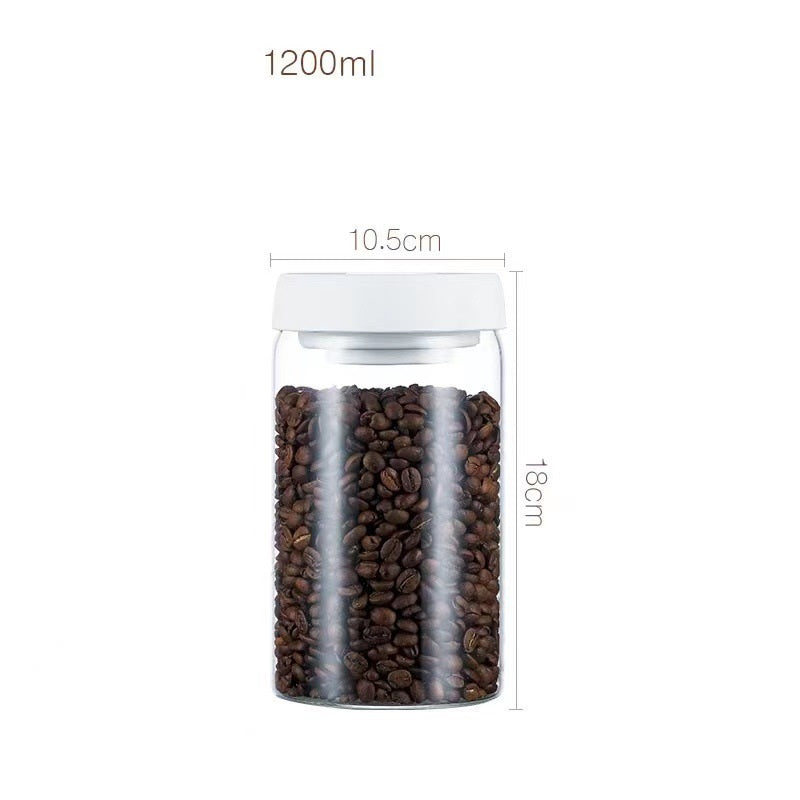 Coffee Beans & Powder Vacuum Glass