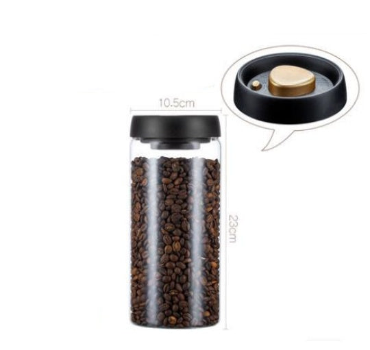 Coffee Beans & Powder Vacuum Glass